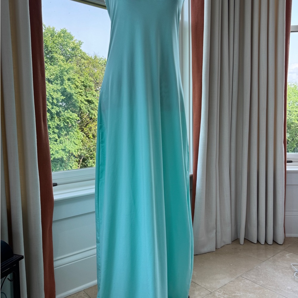 Soybu Blue Racer Back Maxi Athletic Dress
